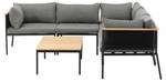 Lounge-Set Nettan 2-teilig Schwarz - Metall - 60 x 35 x 106 cm