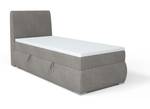 Boxspringbett Doppelbett Buffalo Mini Grau - Bettkasten links