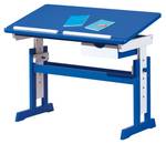 Schreibtisch Pacur Blau - Massivholz - 109 x 64 x 56 cm