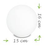 Glaskugel Wei脽 Tischleuchte LED 脴15cm