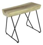 Tabouret Lawas Beige - Bois massif - 60 x 47 x 45 cm