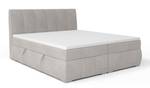 Boxspringbett Doppelbett Bett Kaspian Grau - Tiefe: 160 cm