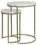 Table d'appoint AXAT lot de 2 Marron - Métal - 41 x 50 x 41 cm