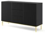 Sideboard RAVENNA B SB150 2D3D Schwarz - Gold