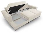 Schlaf-Ecksofa + Box MOGHAN 4 Sitzplätze Beige