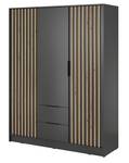 Kleiderschrank NELIA Graphit - Breite: 150 cm