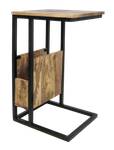 Table d'appoint | Table Marron - En partie en bois massif - 40 x 68 x 34 cm