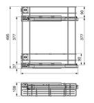 Flaschenregal seitlich ausziehbar Titane Grau - Metall - 11 x 45 x 53 cm