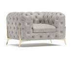 Chesterfield Sessel Klareno Grau