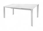 Table 120/180cm plateau verre blanc Blanc - Verre - 180 x 75 x 80 cm
