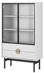 Vitrine STOON Blanc - Bois manufacturé - 86 x 150 x 41 cm