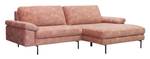 KAWOLA Sofa VISAO Velvet rosa Pink - Massivholz - Textil - 236 x 86 x 160 cm