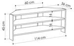 Fernsehschrank Alfa Braun - Holzwerkstoff - 36 x 45 x 114 cm