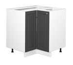 Eckschrank Fame-Line 46809 Anthrazit - Weiß - Tiefe: 60 cm