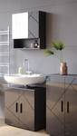 Meuble sous-lavabo Irma Anthracite brillant