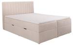 Lit boxspring ARAO Beige - Textile - 166 x 114 x 218 cm