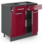 Meuble cuisine R-Line 34922 Anthracite - Bordeaux brillant