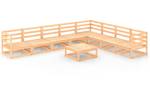 Garten-Lounge-Set (9-teilig) 3009840-1 Schwarz - Holz