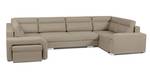 Ecksofa Eckcouch Fergus U Form Couch Braun - Ecke davorstehend links