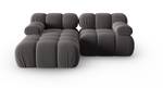 modulares Ecksofa BELLIS 3 Sitzplätze Schiefergrau