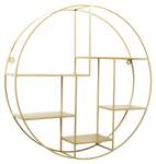 Wandregal Wally Gold - Metall - 70 x 70 x 15 cm