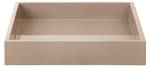 Lacktablett small fawn Grau - Holzwerkstoff - Kunststoff - 19 x 4 x 19 cm
