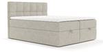 Boxspringbett Shay Beige - Grau - Breite: 160 cm