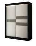 Kleiderschrank ARRI Schwarz - Grau - Breite: 200 cm