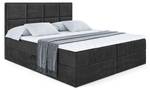 Boxspringbett GALMA Schwarz - Breite: 120 cm - H3