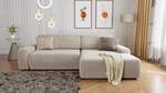 Ecksofa Hartmut mit Schlaffunktion Beige - Armlehne beidseitig montierbar - Ecke davorstehend rechts