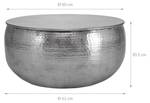 Couchtisch 脴 60x305cm Aluminium Silber
