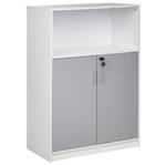 Armoire de bureau ZEHNA Gris - Gris lumineux - Blanc