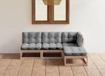 Garten-Lounge-Set (4-teilig) 3009912-2 Grau - Holz