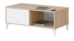 Table basse Brooklyn Blanc - Bois manufacturé - Matière plastique - 50 x 40 x 100 cm