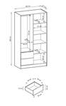 Kleiderschrank NELIA Braun - Breite: 120 cm