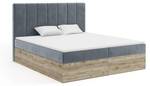 Boxspringbett Jessen Grau - Breite: 140 cm