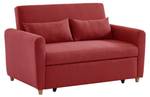 Schlafsofa AYLA Rot - Textil - 87 x 86 x 140 cm