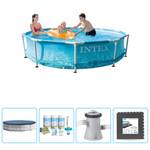Schwimmbad-Set 282063 (5-teilig) Blau - Kunststoff - 305 x 76 x 305 cm