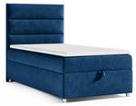 BOXSPRINGBETT mit Bettkasten Trinity K4 Blau - Tiefe: 80 cm