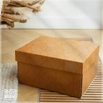 Speicherbox Cordoba Terra Orange - Holzwerkstoff - Naturfaser - 31 x 21 x 39 cm