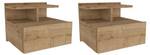 Table de chevet AZELNO Lot de 2 Beige - Bois manufacturé - 35 x 32 x 39 cm