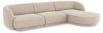 Ecksofa MILEY 4 Sitzplätze Beige