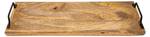 Holztablett Deko Holz Braun - Massivholz - 50 x 7 x 20 cm