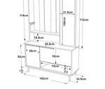 Garderobe Kvænangen Schwarz - Braun - Holzwerkstoff - Metall - 112 x 178 x 36 cm