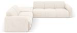 Ecksofa MOLINO 6 Sitzplätze Hochglanz Beige