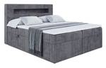 Boxspringbett - ORGOL Steingrau - Breite: 180 cm - H3