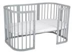 Babybett GREY, 7in1 mit Matratze Grau - Hellgrau