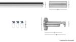 Gardinenstange Easy 1 lfg. Silber - Breite: 600 cm