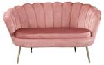 Muschelsofa Omurtag Pink - Textil - 136 x 78 x 77 cm