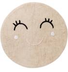 Waschbarer Kinderteppich rund Inka 1 Beige - Naturfaser - 100 x 1 x 100 cm